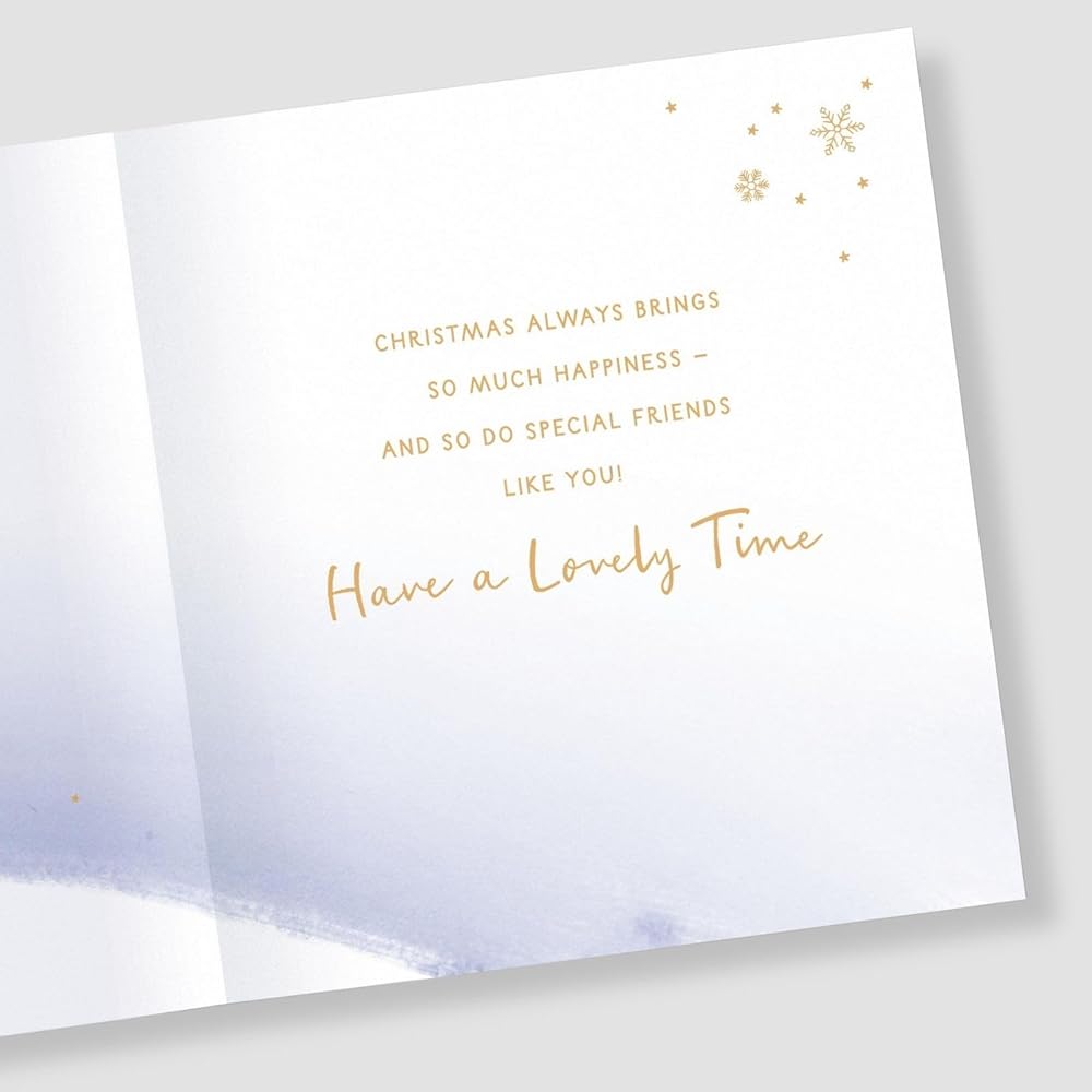 Festive Snow Globe Design Special Friends Christmas Card