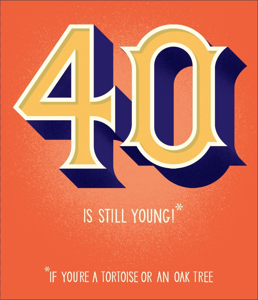 40 Is Still Young Birthday Card 
