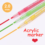 Box of 12 Assorted Colour Acrylic Marker Pens