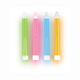 Pack of 4 4" Assorted Colors Glow Light Sticks