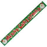 Merry Christmas Holographic Foil Banner Decoration {DC}