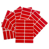 Pack of 98 Red 12x38mm Rectangular Labels - Adhesive Stickers