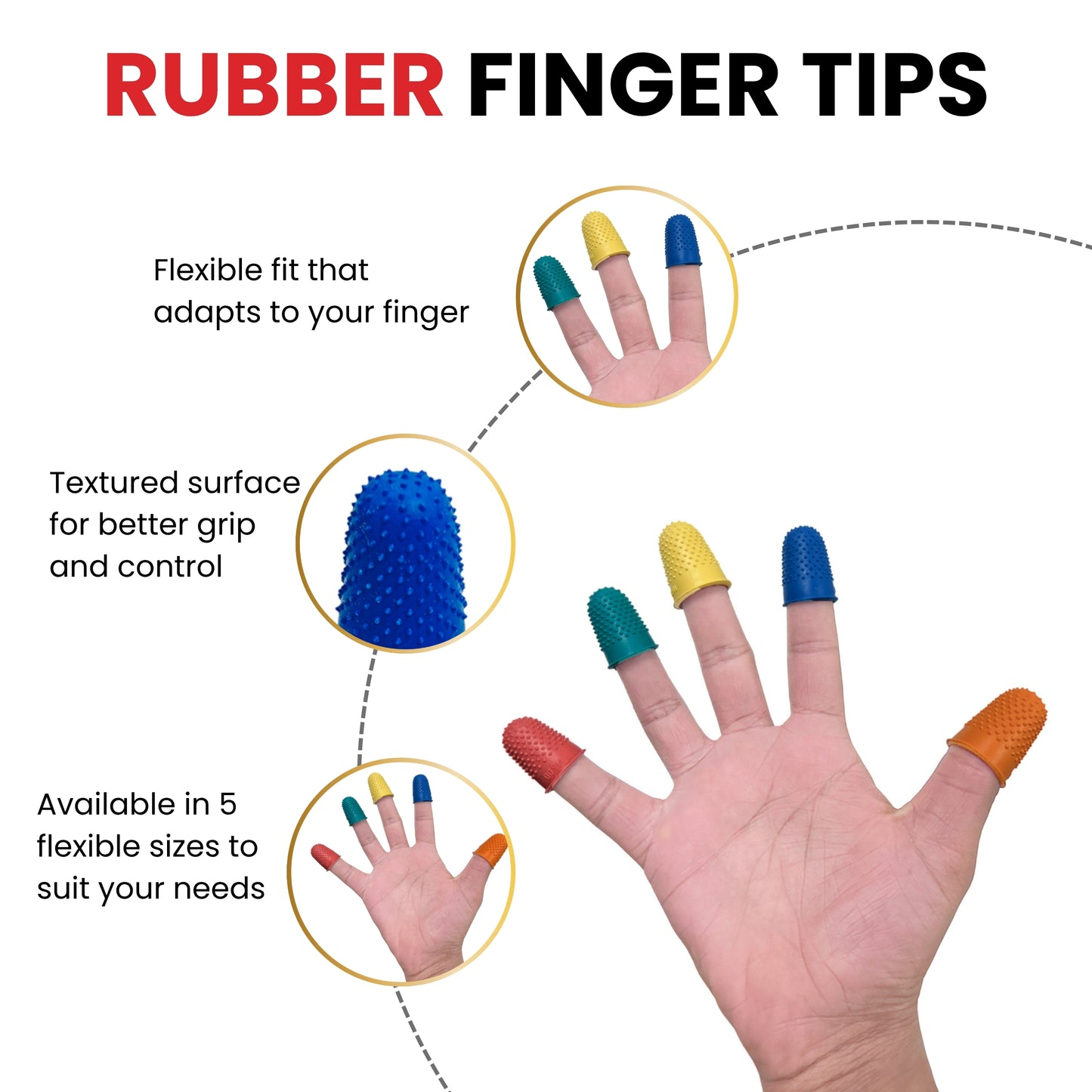 Blue No.1 Rubber Thimblettes Pack of 12