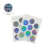 Pack of 18 Cool Holographic Round Labels 24mm