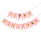 Peach Happy Birthday Party Banner