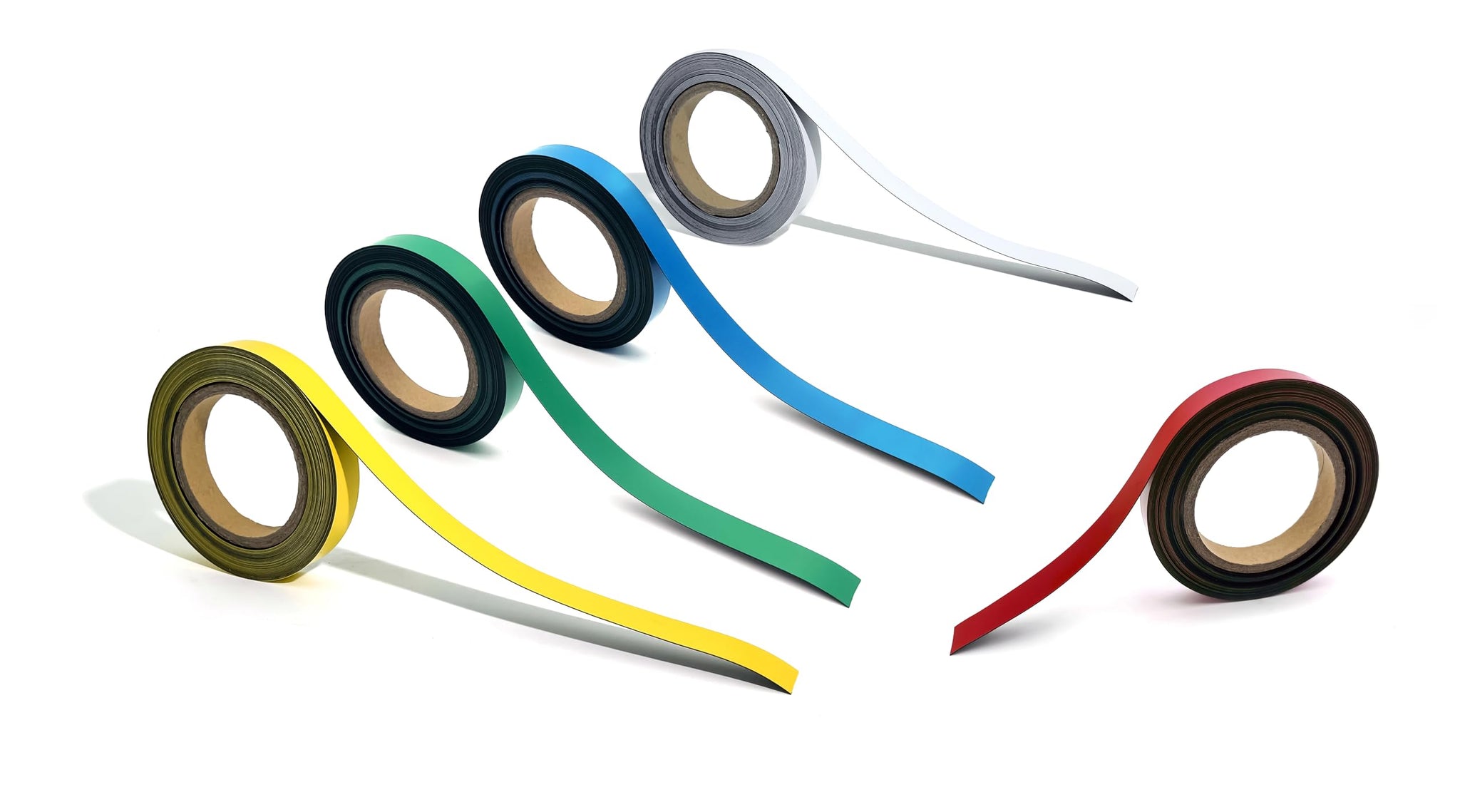 10m Yellow Magnetic Strip Roll with Dry Wipe Clean Finish