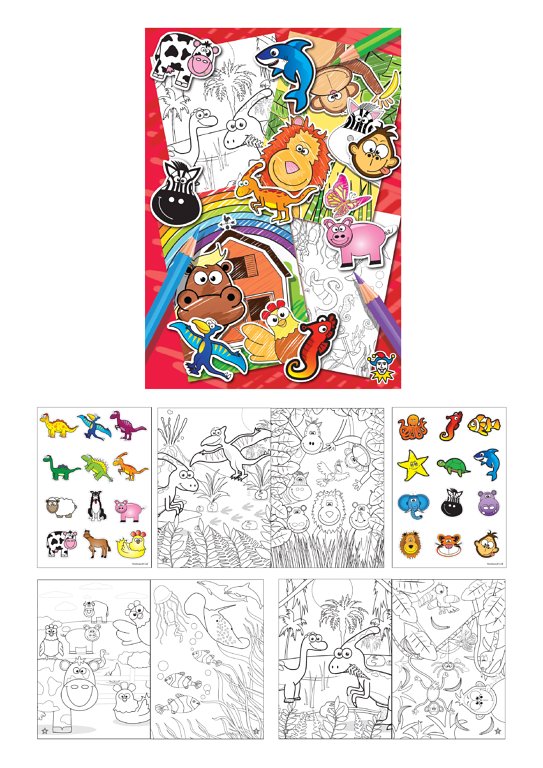 Mini Fun Sticker and Colouring Book {DC}