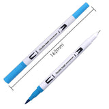 Pack of 100 Assorted Colour Dual Tip Brush Pens