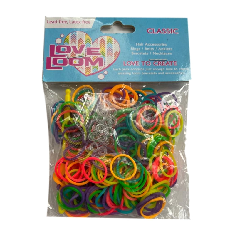 Love Loom Colourful Bands Packet Glitter Mixed Approx 300 Per Pack {DC}