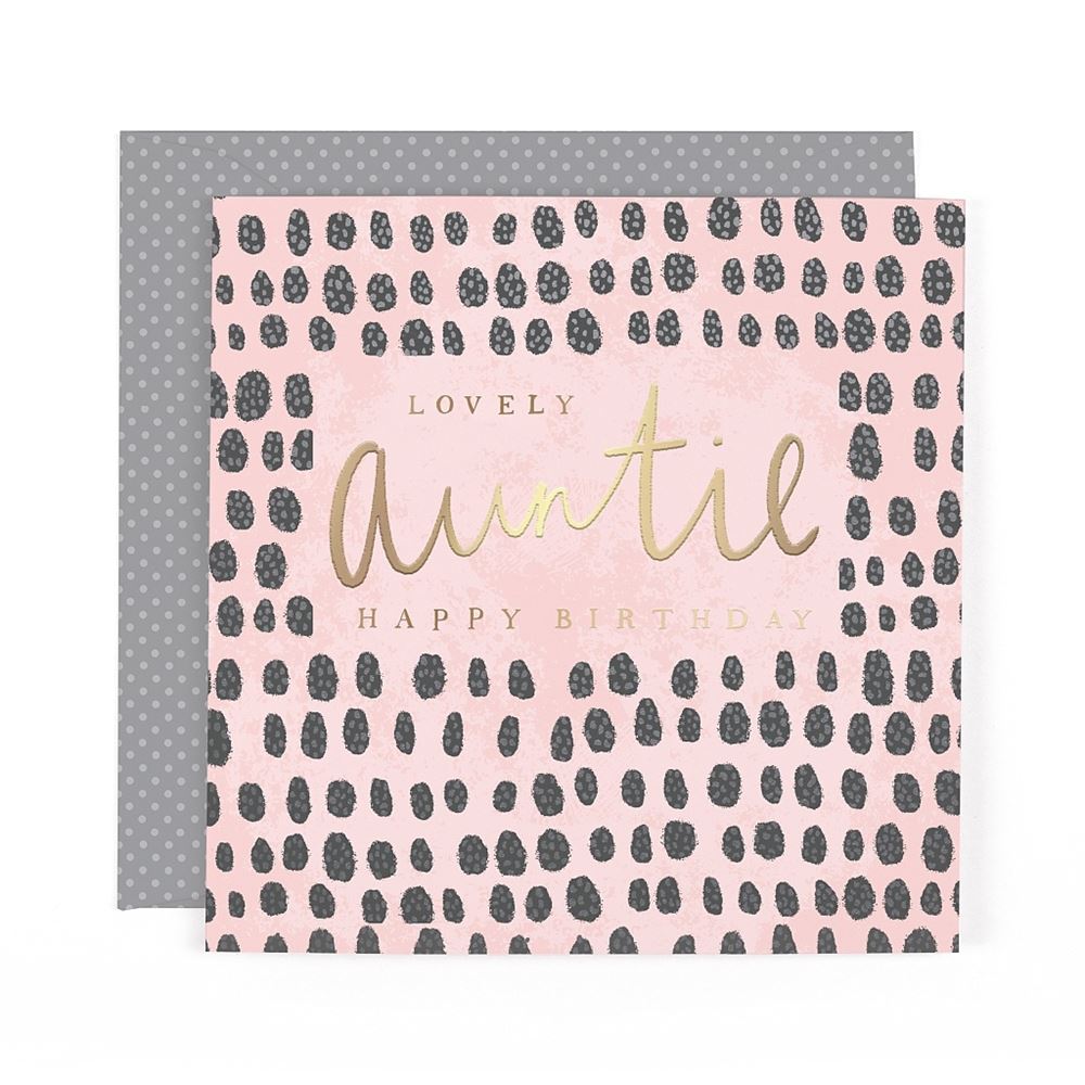 Stunning Luxury Foiled Auntie Birthday Card