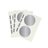 Pack of 6 Silver Foil Company Seals Labels 50mm