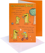 Crocodile Cartoon Design Dad Birthday Card
