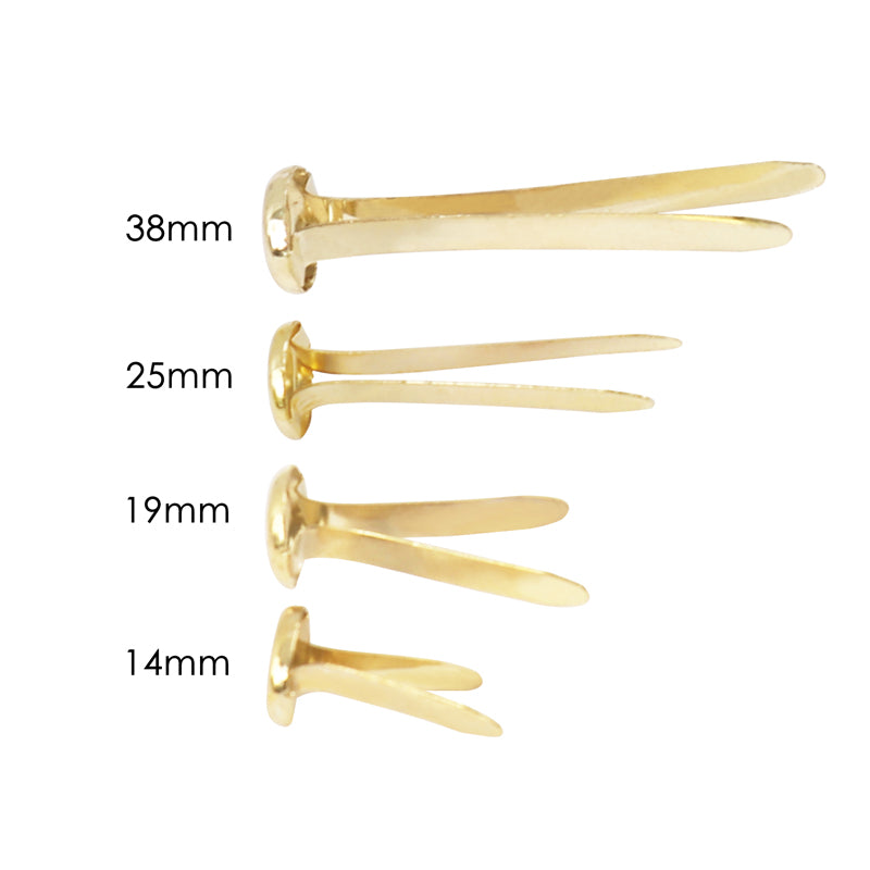 Pack of 100 Paper Fasteners 14mm - Butterfly Clips