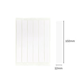 Pack of 48 White 12x102mm Rectangular Labels - Adhesive Stickers