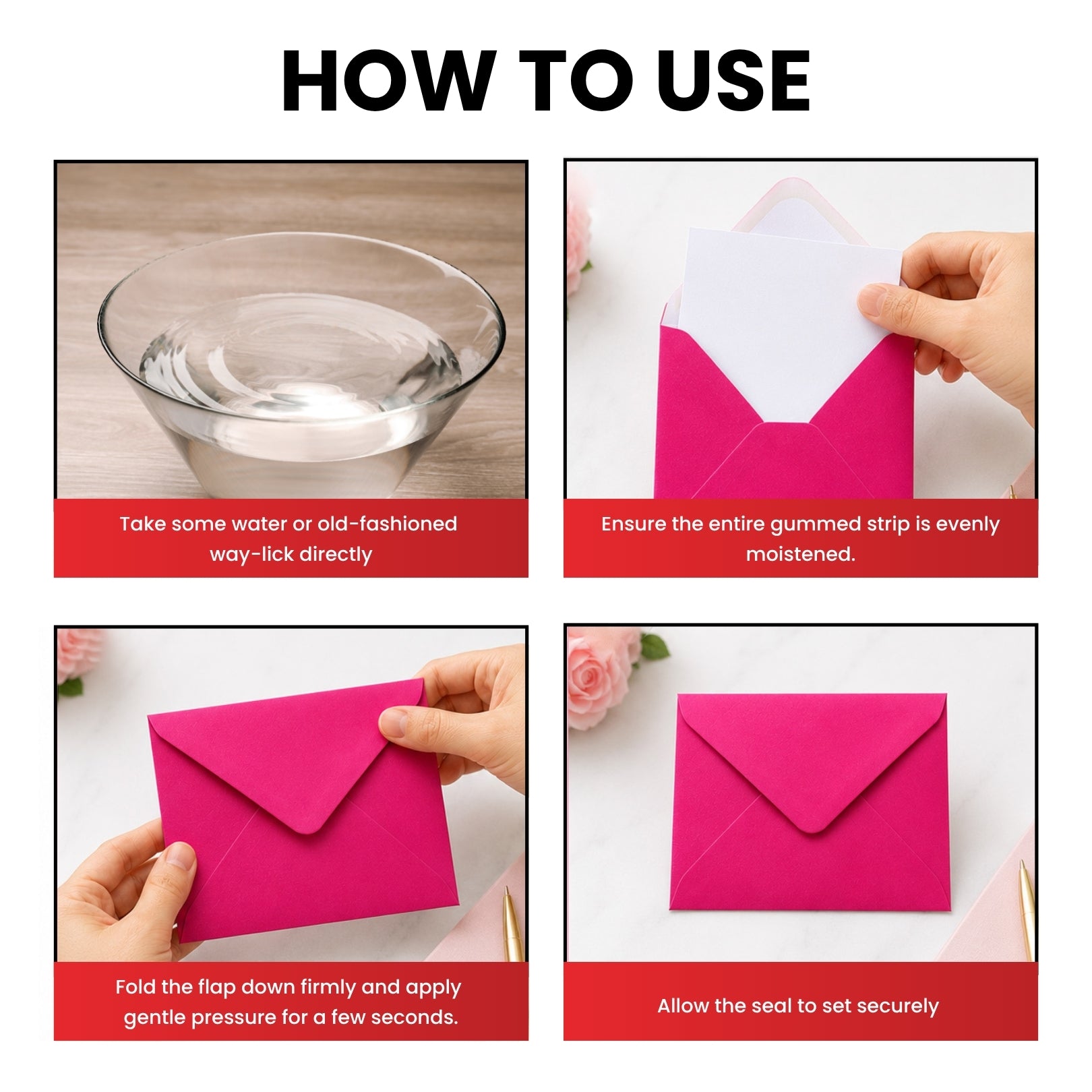 Pack of 50 Vivid Violet 130x130mm Gummed Envelopes