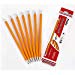 Pack of 12 Yellow HB Wooden Pencils with Eraser