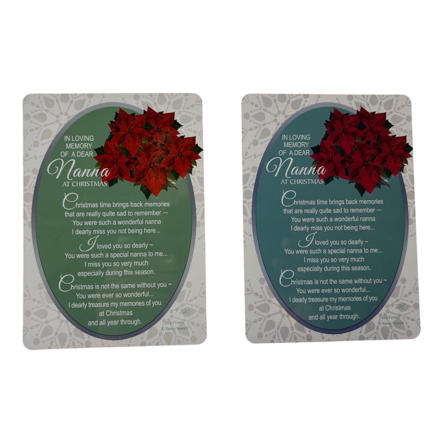 In Loving Memory of a Dear Nanna Christmas Graveside Keepsake Card