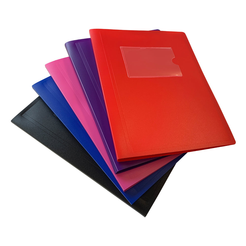 A5 Blue Flexible Cover 20 Pocket Display Book