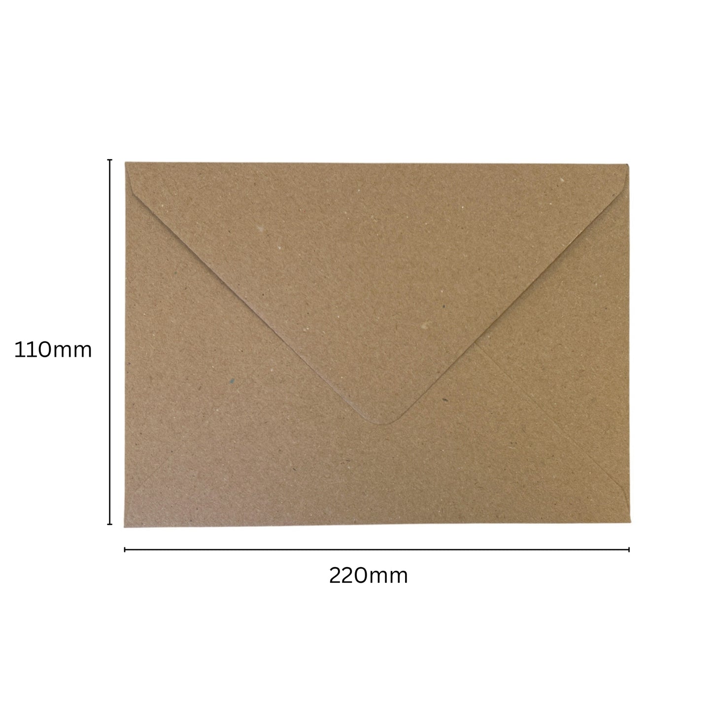 Pack of 50 Eco Kraft Recycled 110gsm 162x229mm–C5 Gummed Envelopes