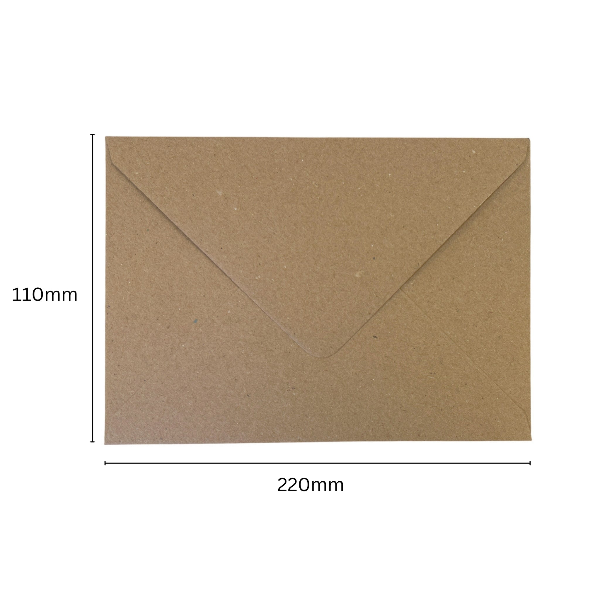 Pack of 50 Eco Kraft Recycled 110gsm 162x229mm–C5 Gummed Envelopes