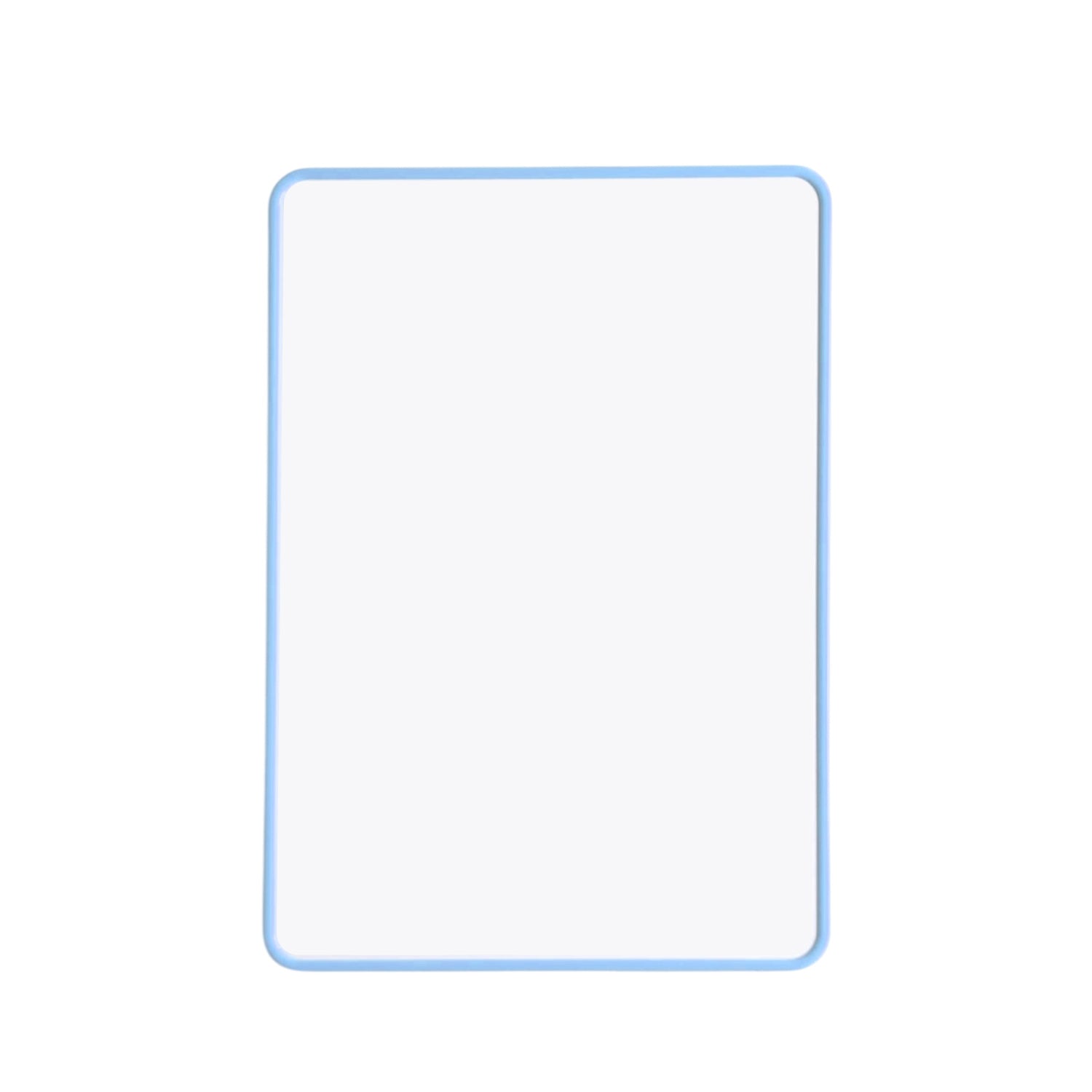 A4 Double Sided Magnetic Erasable MDF Plain Whiteboard With Light blue Border
