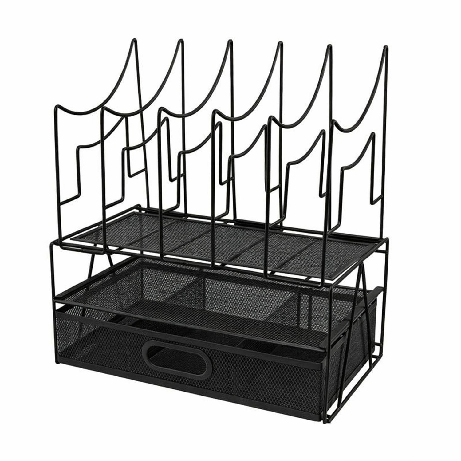 Black Desk Storage Rack Drawer-style File Document Organizer