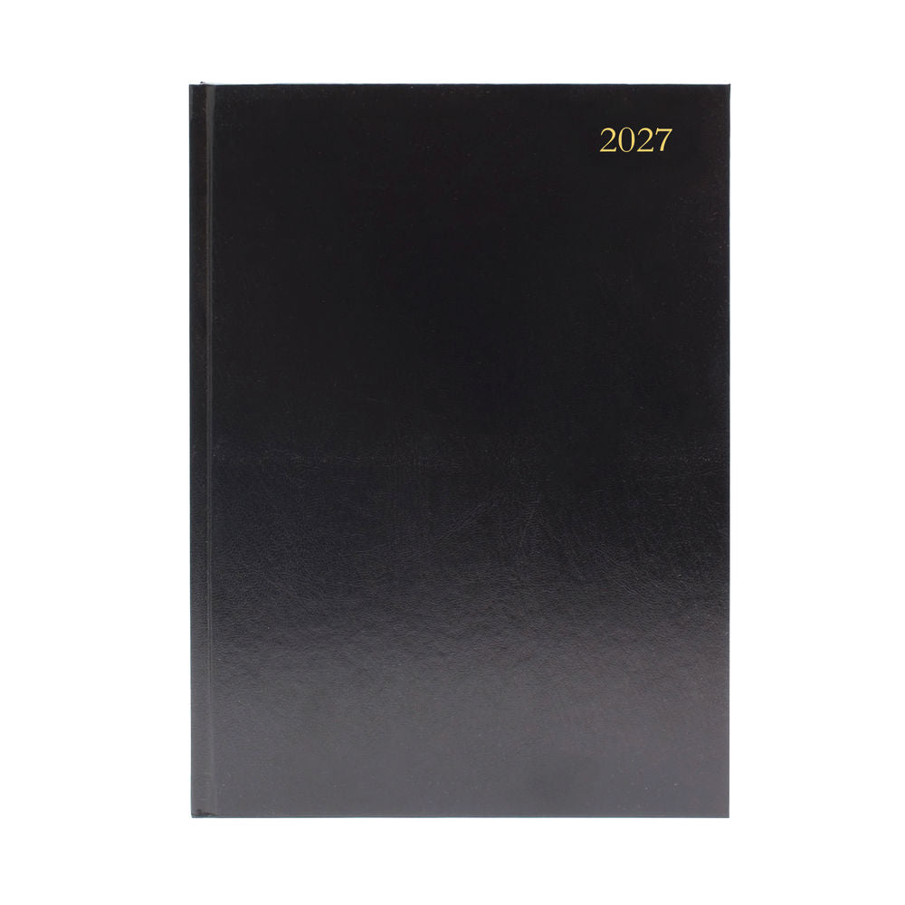 2027 A5 Day Per Page Black Desk Diary KFA51BK27