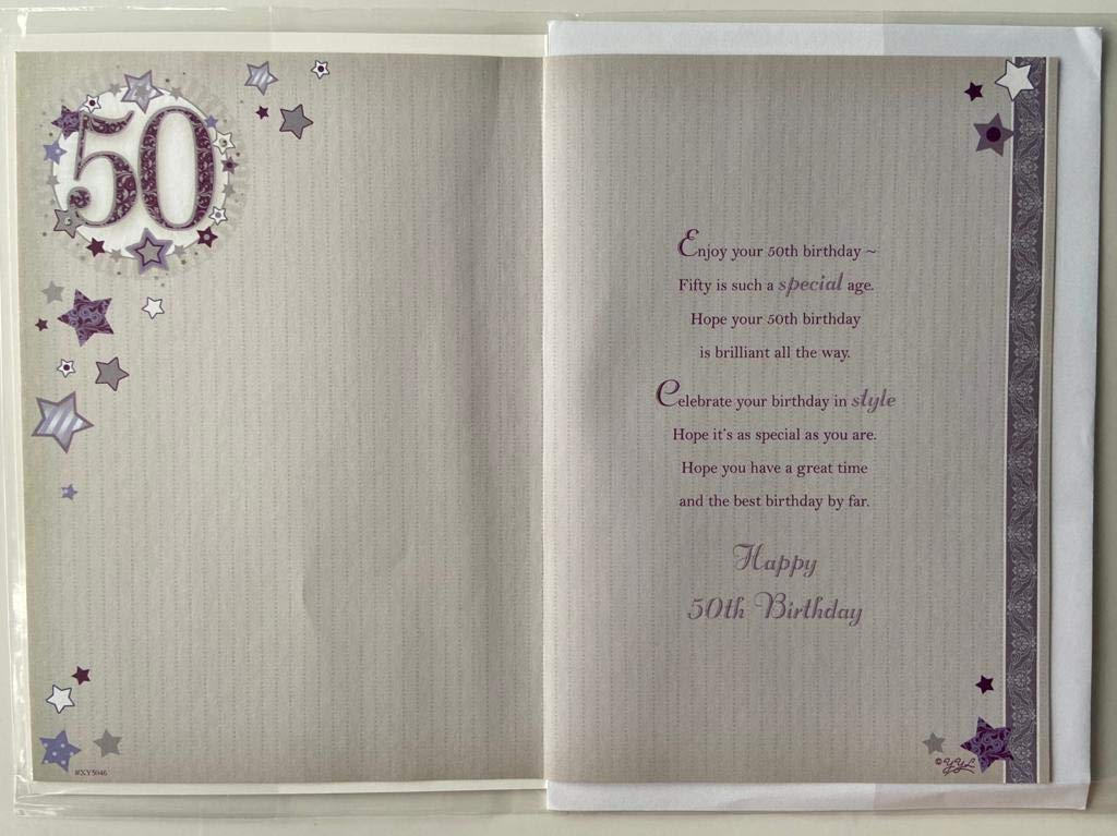 50th Birthday Card Sentimental Verse