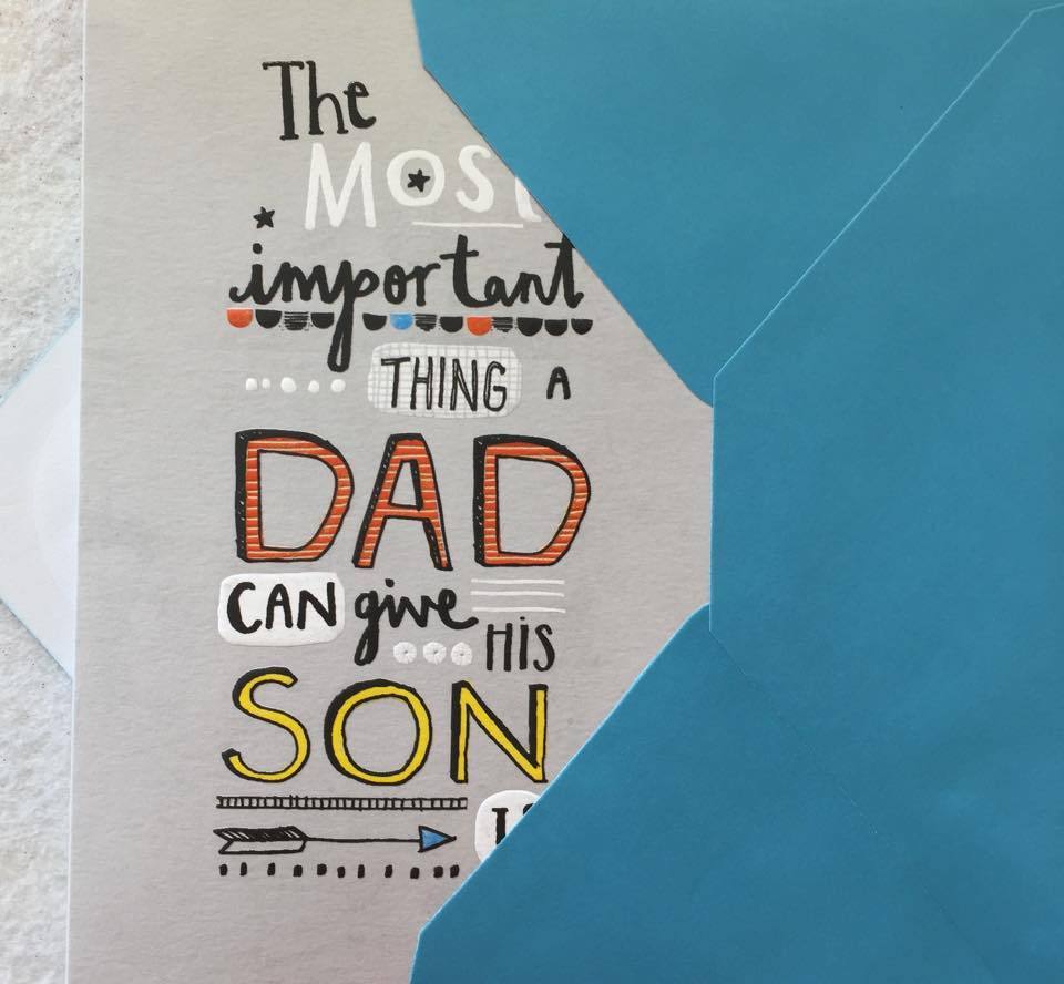 From Your Son Most Important Thing a Dad Give His Father's Day Greeting Card 