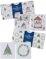 Multipack of 10 Winter Wishes Design Charity Christmas Cards with Envelopes