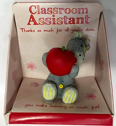 Classroom Assistant Captioned JoJo Giraffe Resin Figurine Elliot and Buttons {DC}