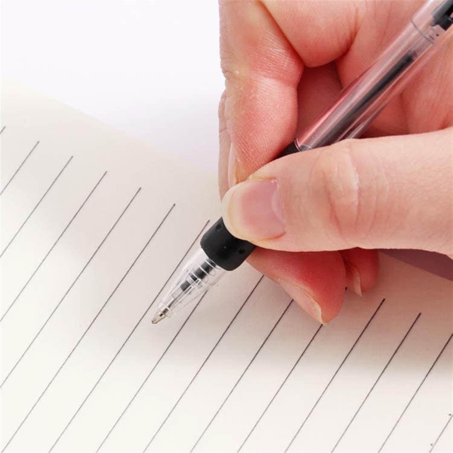 Pack of 12 Retractable Design Rolling Blue Ball Pens