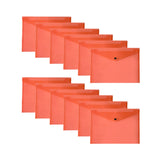 Pack of 12 Janrax A4 Red Document Wallets - Button Stud Folder