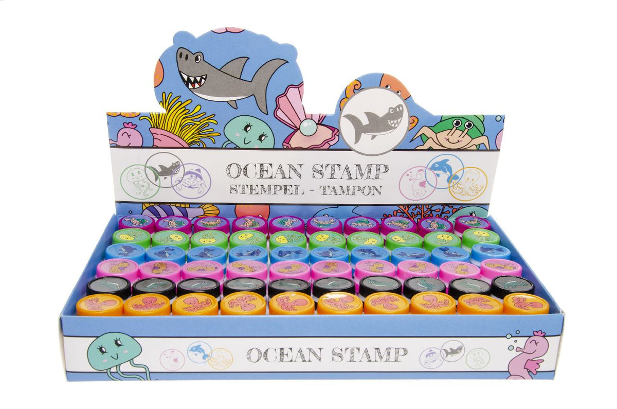 Pack of 12 Sea Animals Stamps- Party Bags Rewards Crafting Activities