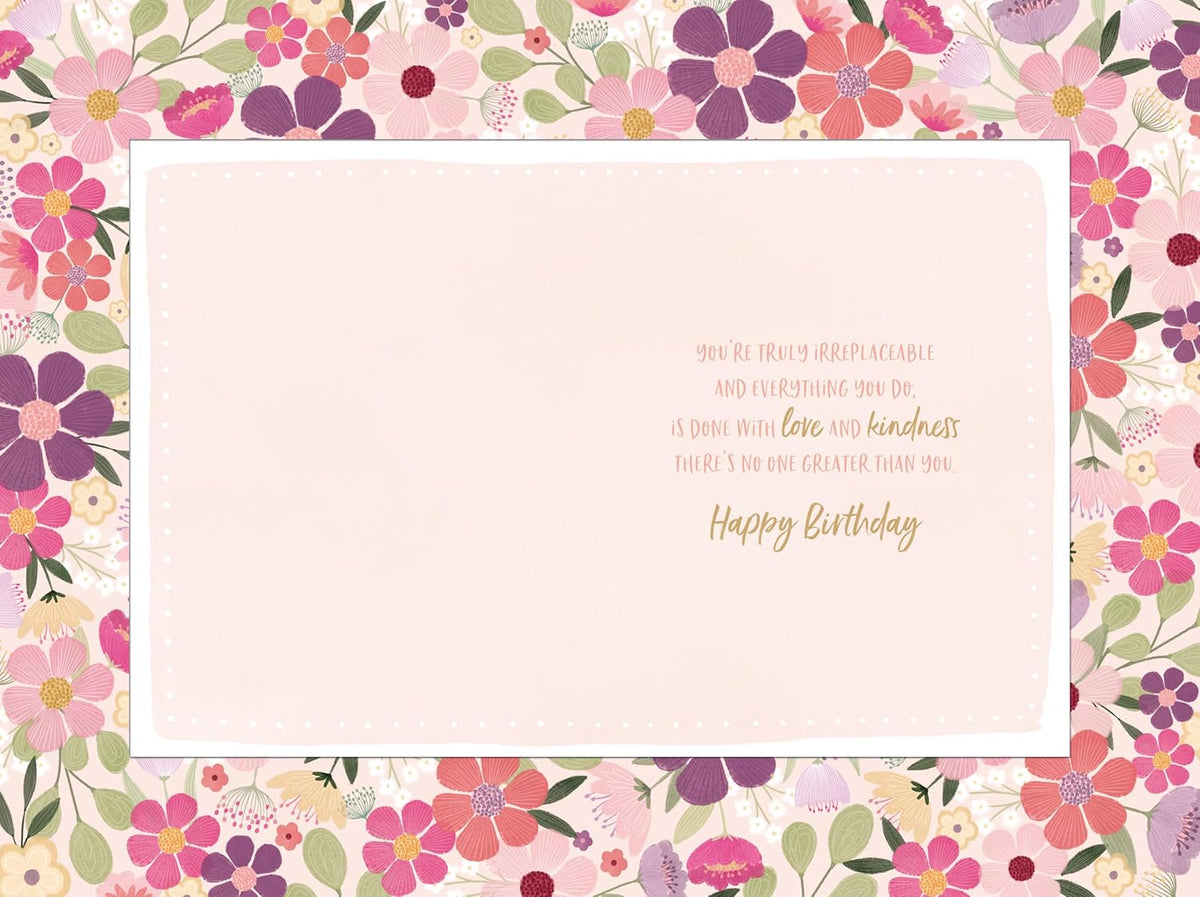 Floral Heart Wonderful Mum Luxury Birthday Card