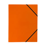 Janrax A4 Orange Laminated Card 3 Flap Folder with Elastic Closure