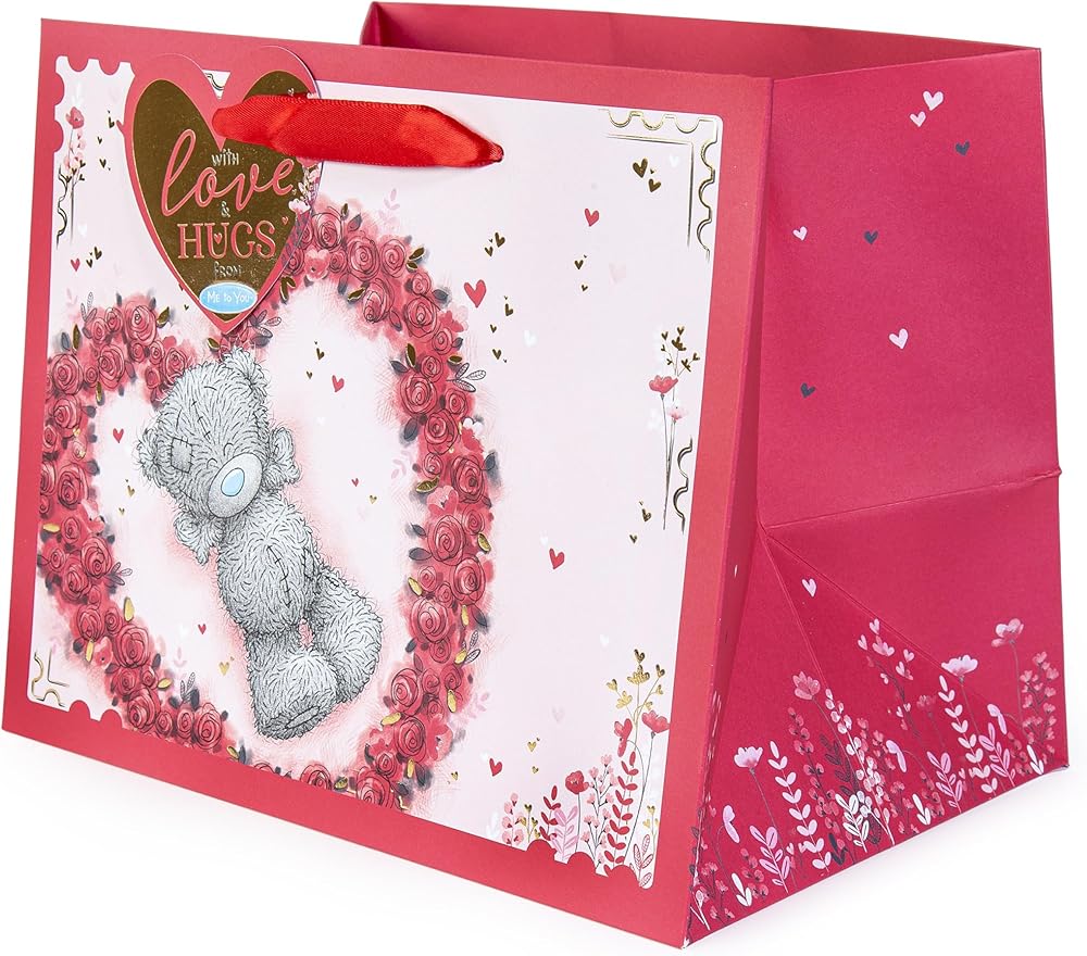 Bear In Heart Shape Me to You Tatty Teddy Valentine's Day Gift Bag Medium Size {DC}