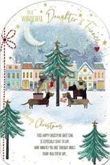 Dogs With Gifts And A Card Daughter & Fiancé Christmas Card