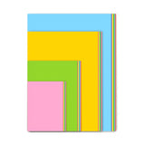 Pack of 20 A2 Bristol Board Lemon Yellow Colored Craft Papers 230gsm
