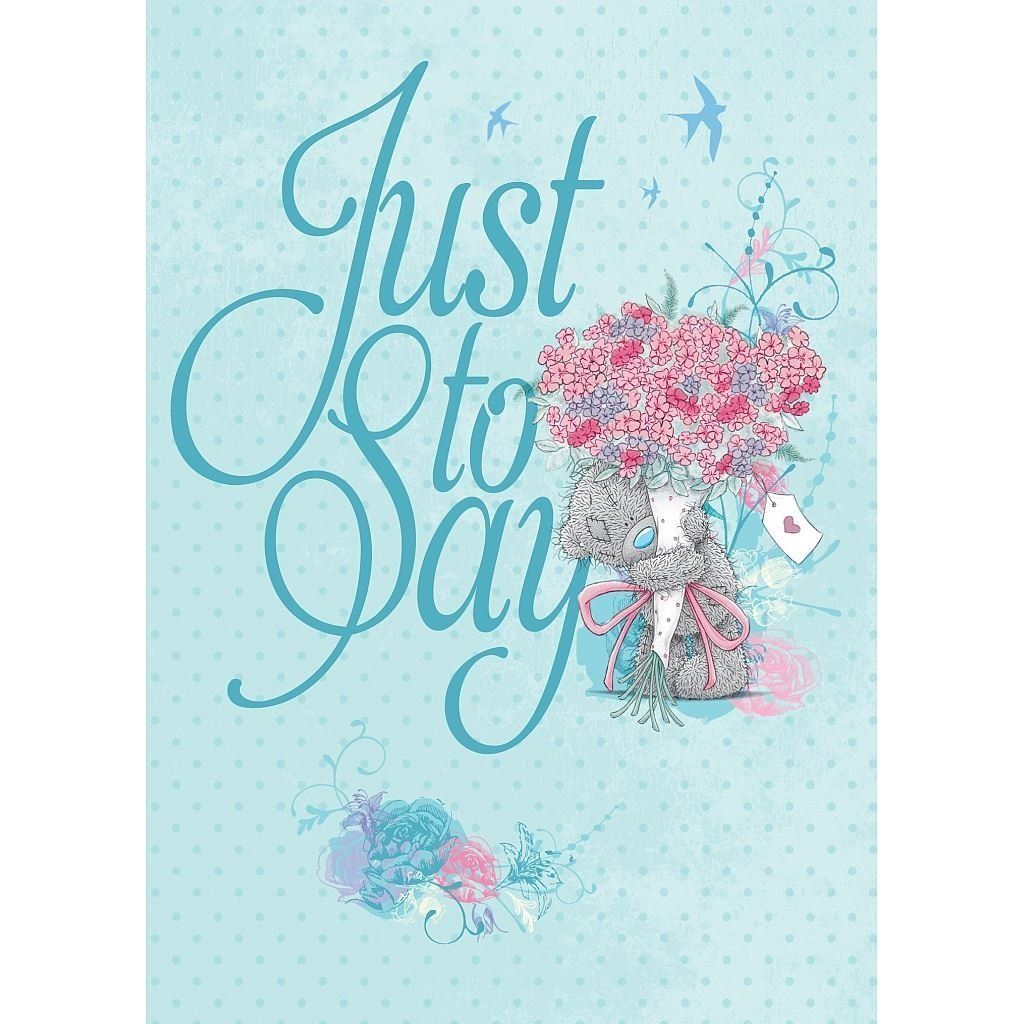 Me to You Just To Say Baby Blue Card Tatty Teddy 