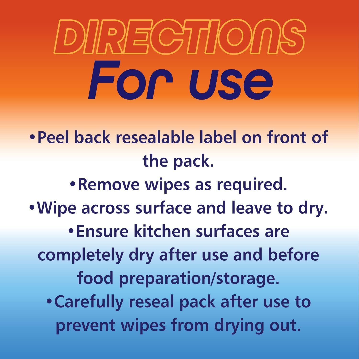 Pack of 50 Duzzit Biodegradable Multisurface Orange Burst Fragrance Wipes