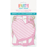 Pink "It's a Girl" Letter Banner