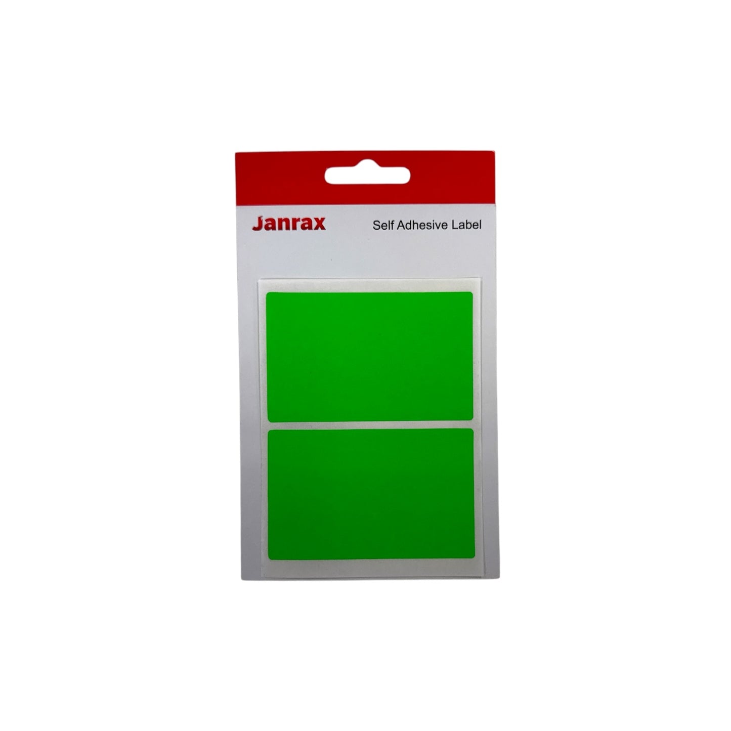 Pack of 8 Fluorescent Green 50x80mm Rectangular Labels