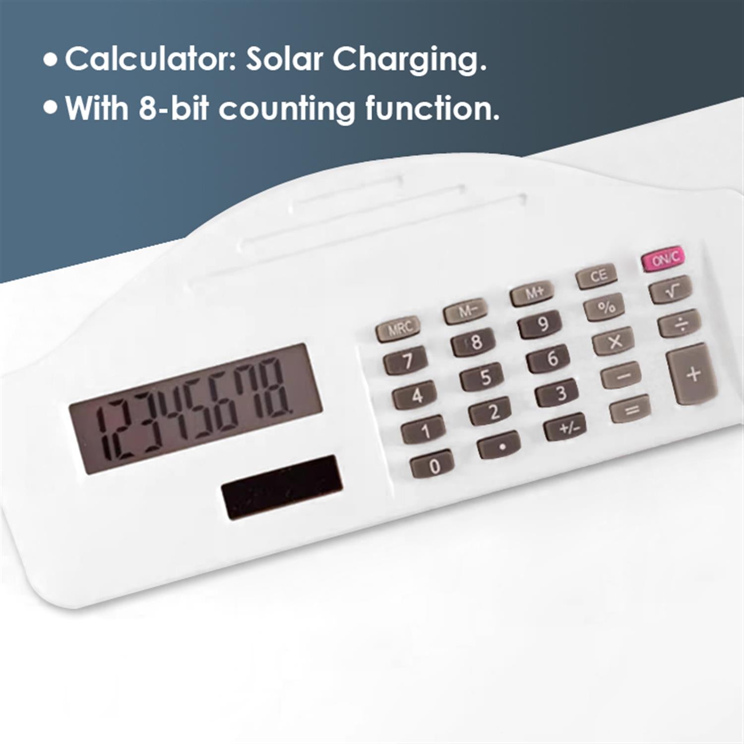 PP Writing White Clip Board With Calculator 35 × 23.5 × 3.4 cm