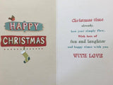 TRADITIONAL GREAT-GRANDSON CUTE GOLD FOIL NICE VERSE CHRISTMAS GREETING CARD 