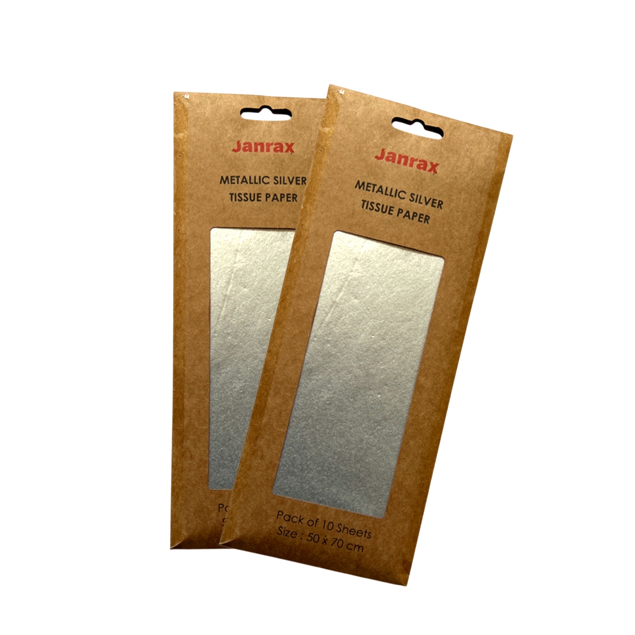 Pack of 10 Metallic Silver Acid Free 50 x 70cm Tissue Paper Sheets