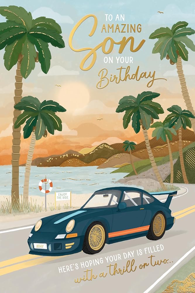 Amazing Son Birthday Card Sports Car Design 
