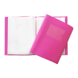 A5 Pink Flexible Cover 100 Pocket Display Book