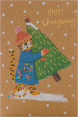 Box of 8 Festive Tiger Marie Curie Charity Christmas Cards
