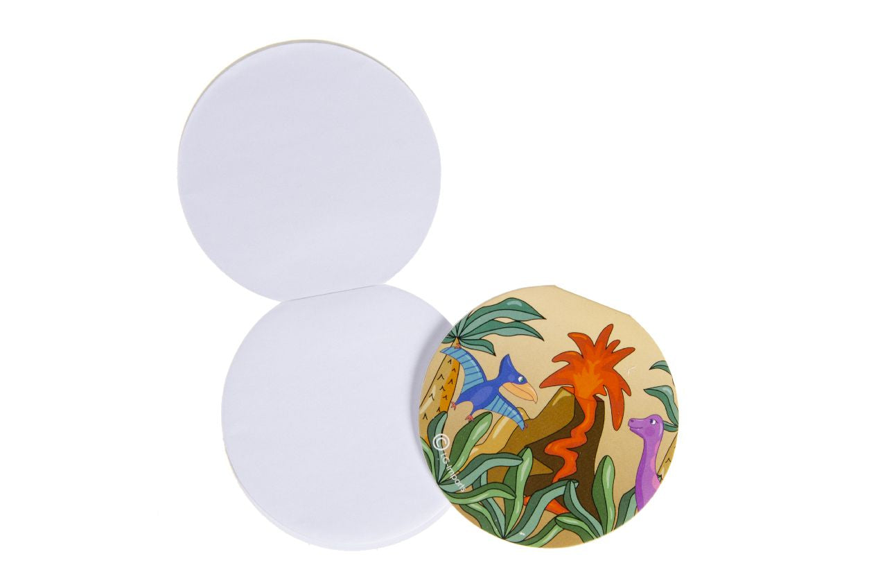 Single Round Dinosaur Design Notebook 8cm